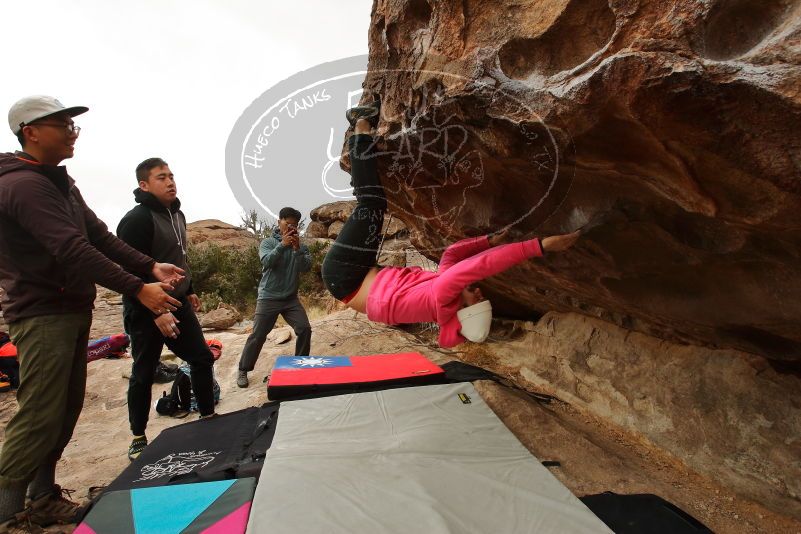 Bouldering in Hueco Tanks on 12/28/2019 with Blue Lizard Climbing and Yoga

Filename: SRM_20191228_1139270.jpg
Aperture: f/7.1
Shutter Speed: 1/250
Body: Canon EOS-1D Mark II
Lens: Canon EF 16-35mm f/2.8 L