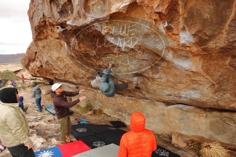 Bouldering in Hueco Tanks on 12/28/2019 with Blue Lizard Climbing and Yoga

Filename: SRM_20191228_1216320.jpg
Aperture: f/7.1
Shutter Speed: 1/250
Body: Canon EOS-1D Mark II
Lens: Canon EF 16-35mm f/2.8 L