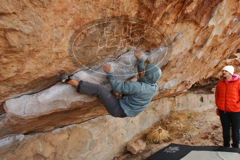 Bouldering in Hueco Tanks on 12/28/2019 with Blue Lizard Climbing and Yoga

Filename: SRM_20191228_1234180.jpg
Aperture: f/6.3
Shutter Speed: 1/250
Body: Canon EOS-1D Mark II
Lens: Canon EF 16-35mm f/2.8 L