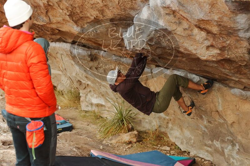 Bouldering in Hueco Tanks on 12/28/2019 with Blue Lizard Climbing and Yoga

Filename: SRM_20191228_1244070.jpg
Aperture: f/3.5
Shutter Speed: 1/400
Body: Canon EOS-1D Mark II
Lens: Canon EF 50mm f/1.8 II