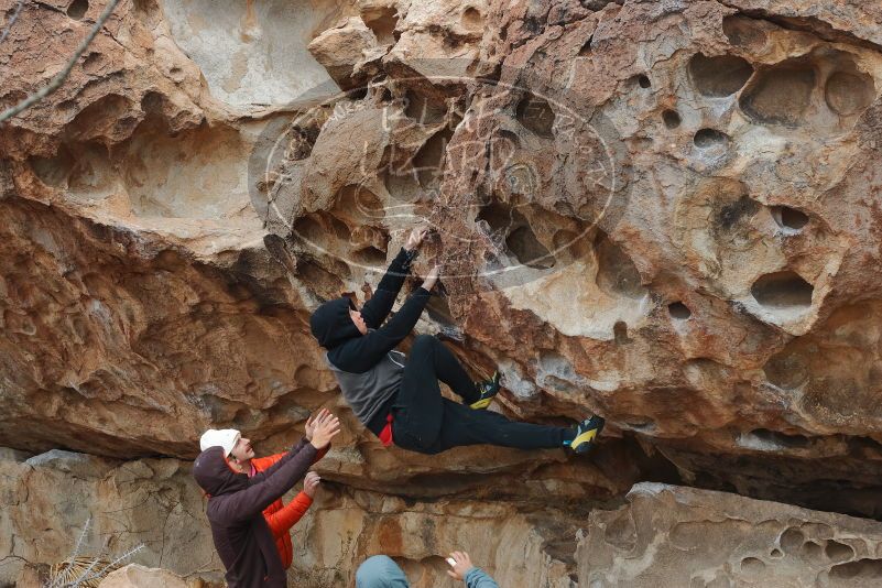 Bouldering in Hueco Tanks on 12/28/2019 with Blue Lizard Climbing and Yoga

Filename: SRM_20191228_1342570.jpg
Aperture: f/5.0
Shutter Speed: 1/400
Body: Canon EOS-1D Mark II
Lens: Canon EF 50mm f/1.8 II