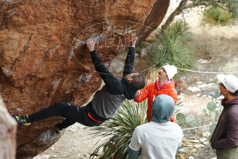 Bouldering in Hueco Tanks on 12/28/2019 with Blue Lizard Climbing and Yoga

Filename: SRM_20191228_1433250.jpg
Aperture: f/3.2
Shutter Speed: 1/250
Body: Canon EOS-1D Mark II
Lens: Canon EF 50mm f/1.8 II