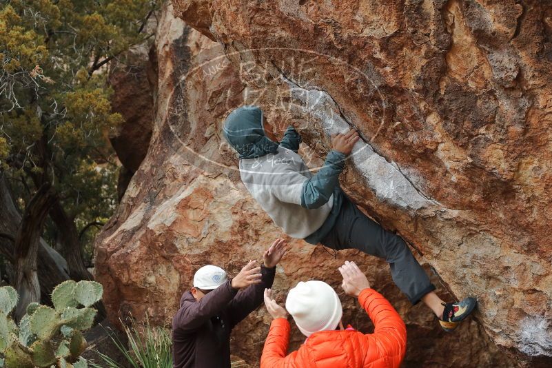 Bouldering in Hueco Tanks on 12/28/2019 with Blue Lizard Climbing and Yoga

Filename: SRM_20191228_1434430.jpg
Aperture: f/4.5
Shutter Speed: 1/250
Body: Canon EOS-1D Mark II
Lens: Canon EF 50mm f/1.8 II