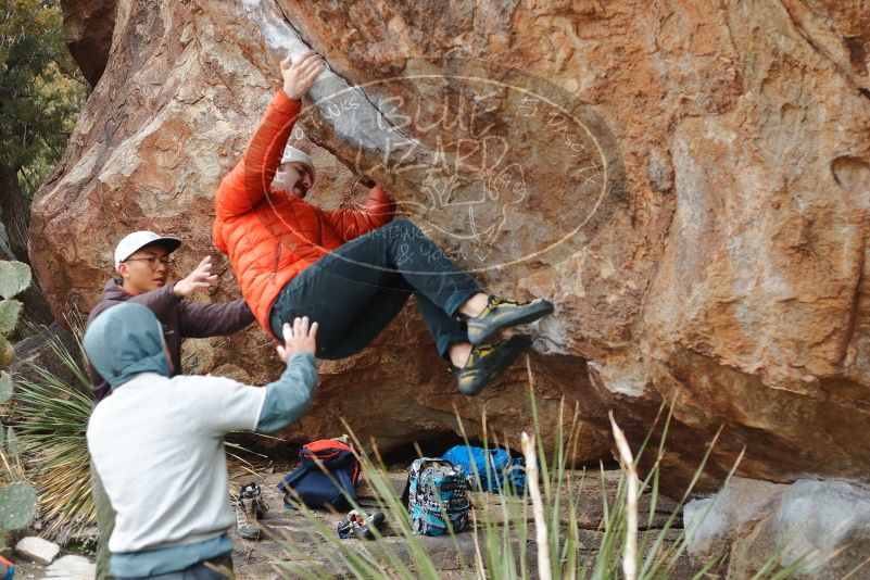 Bouldering in Hueco Tanks on 12/28/2019 with Blue Lizard Climbing and Yoga

Filename: SRM_20191228_1440300.jpg
Aperture: f/3.2
Shutter Speed: 1/250
Body: Canon EOS-1D Mark II
Lens: Canon EF 50mm f/1.8 II