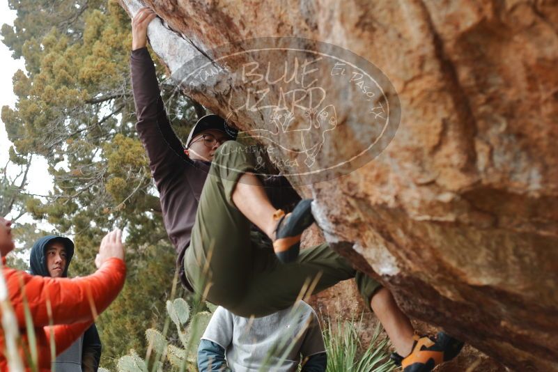 Bouldering in Hueco Tanks on 12/28/2019 with Blue Lizard Climbing and Yoga

Filename: SRM_20191228_1443090.jpg
Aperture: f/2.8
Shutter Speed: 1/250
Body: Canon EOS-1D Mark II
Lens: Canon EF 50mm f/1.8 II