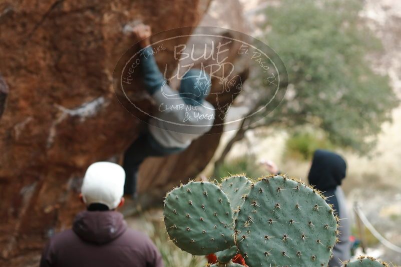 Bouldering in Hueco Tanks on 12/28/2019 with Blue Lizard Climbing and Yoga

Filename: SRM_20191228_1444270.jpg
Aperture: f/3.2
Shutter Speed: 1/250
Body: Canon EOS-1D Mark II
Lens: Canon EF 50mm f/1.8 II