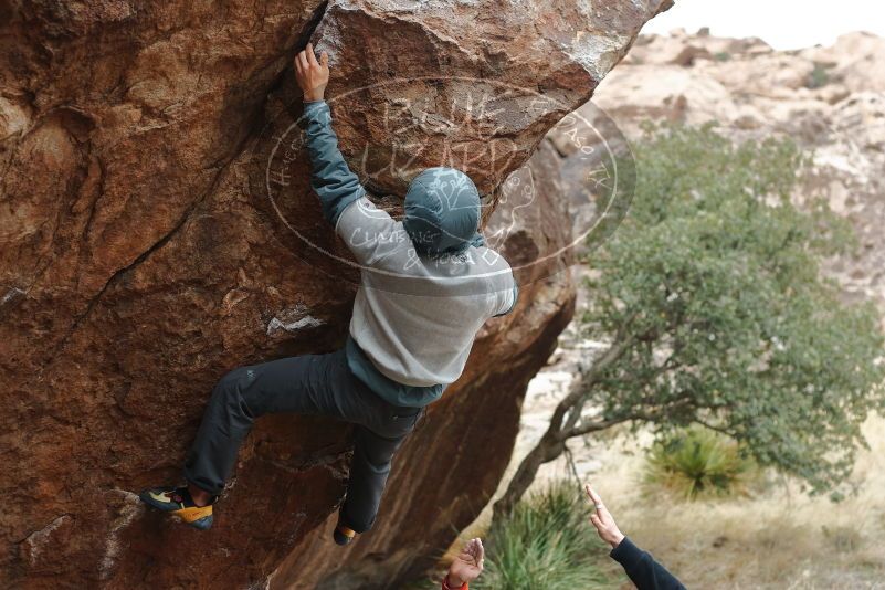 Bouldering in Hueco Tanks on 12/28/2019 with Blue Lizard Climbing and Yoga

Filename: SRM_20191228_1444410.jpg
Aperture: f/3.5
Shutter Speed: 1/250
Body: Canon EOS-1D Mark II
Lens: Canon EF 50mm f/1.8 II