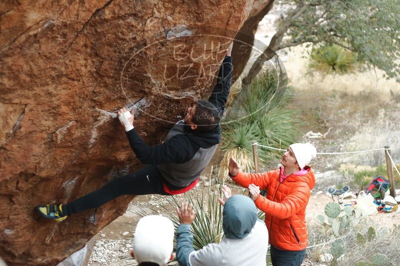 Bouldering in Hueco Tanks on 12/28/2019 with Blue Lizard Climbing and Yoga

Filename: SRM_20191228_1450050.jpg
Aperture: f/2.8
Shutter Speed: 1/320
Body: Canon EOS-1D Mark II
Lens: Canon EF 50mm f/1.8 II