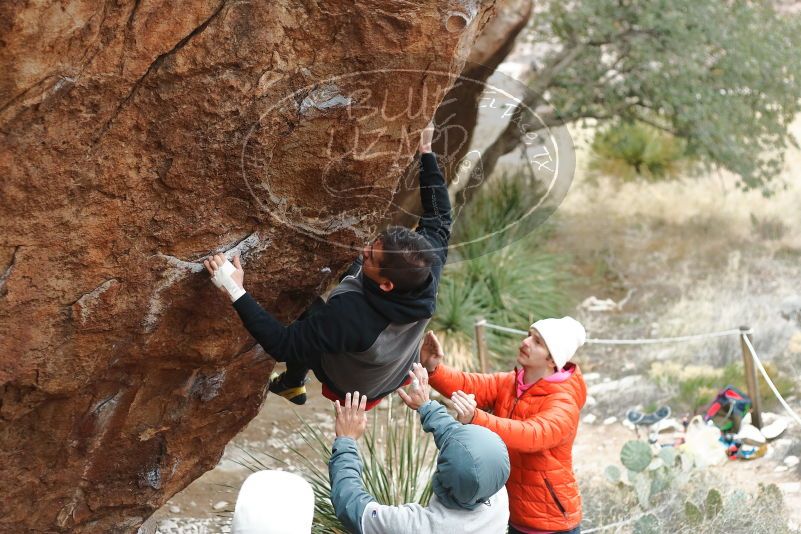 Bouldering in Hueco Tanks on 12/28/2019 with Blue Lizard Climbing and Yoga

Filename: SRM_20191228_1450150.jpg
Aperture: f/2.8
Shutter Speed: 1/320
Body: Canon EOS-1D Mark II
Lens: Canon EF 50mm f/1.8 II