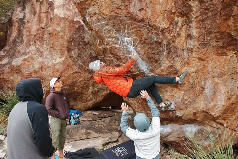 Bouldering in Hueco Tanks on 12/28/2019 with Blue Lizard Climbing and Yoga

Filename: SRM_20191228_1506100.jpg
Aperture: f/4.5
Shutter Speed: 1/250
Body: Canon EOS-1D Mark II
Lens: Canon EF 16-35mm f/2.8 L