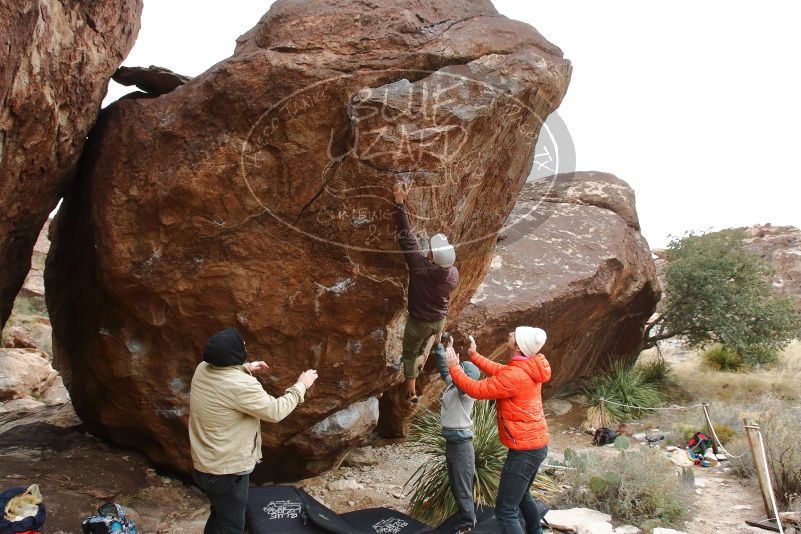 Bouldering in Hueco Tanks on 12/28/2019 with Blue Lizard Climbing and Yoga

Filename: SRM_20191228_1518250.jpg
Aperture: f/7.1
Shutter Speed: 1/250
Body: Canon EOS-1D Mark II
Lens: Canon EF 16-35mm f/2.8 L