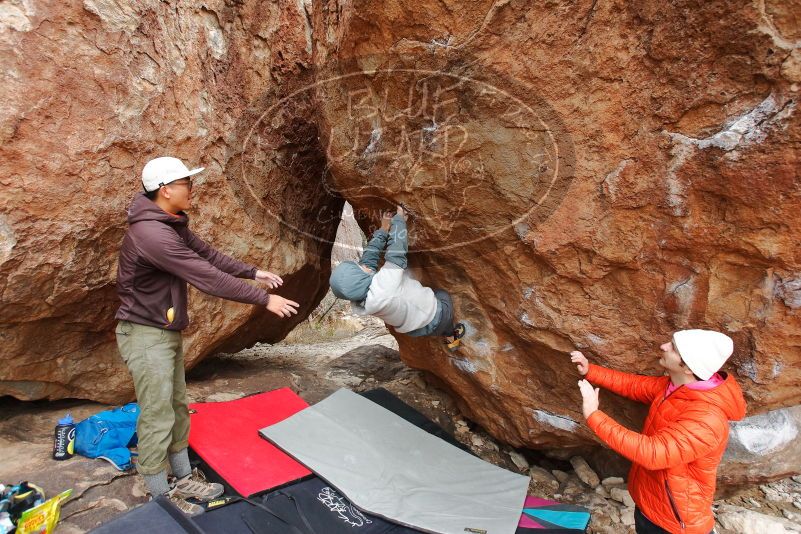 Bouldering in Hueco Tanks on 12/28/2019 with Blue Lizard Climbing and Yoga

Filename: SRM_20191228_1527390.jpg
Aperture: f/5.0
Shutter Speed: 1/250
Body: Canon EOS-1D Mark II
Lens: Canon EF 16-35mm f/2.8 L