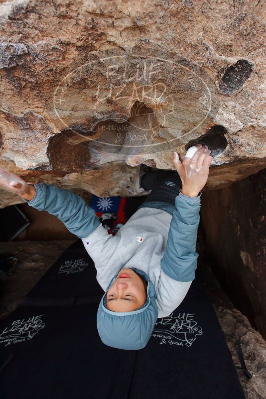 Bouldering in Hueco Tanks on 12/28/2019 with Blue Lizard Climbing and Yoga

Filename: SRM_20191228_1625520.jpg
Aperture: f/5.0
Shutter Speed: 1/250
Body: Canon EOS-1D Mark II
Lens: Canon EF 16-35mm f/2.8 L