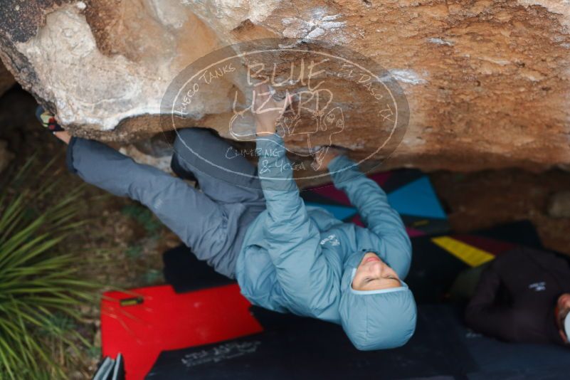 Bouldering in Hueco Tanks on 12/28/2019 with Blue Lizard Climbing and Yoga

Filename: SRM_20191228_1703460.jpg
Aperture: f/3.2
Shutter Speed: 1/250
Body: Canon EOS-1D Mark II
Lens: Canon EF 50mm f/1.8 II