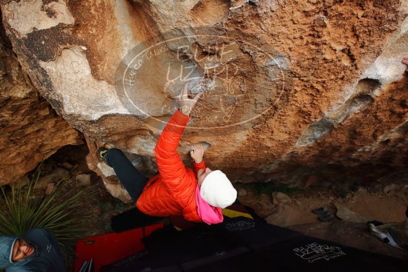 Bouldering in Hueco Tanks on 12/28/2019 with Blue Lizard Climbing and Yoga

Filename: SRM_20191228_1743340.jpg
Aperture: f/6.3
Shutter Speed: 1/250
Body: Canon EOS-1D Mark II
Lens: Canon EF 16-35mm f/2.8 L