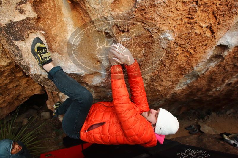 Bouldering in Hueco Tanks on 12/28/2019 with Blue Lizard Climbing and Yoga

Filename: SRM_20191228_1751160.jpg
Aperture: f/5.0
Shutter Speed: 1/250
Body: Canon EOS-1D Mark II
Lens: Canon EF 16-35mm f/2.8 L