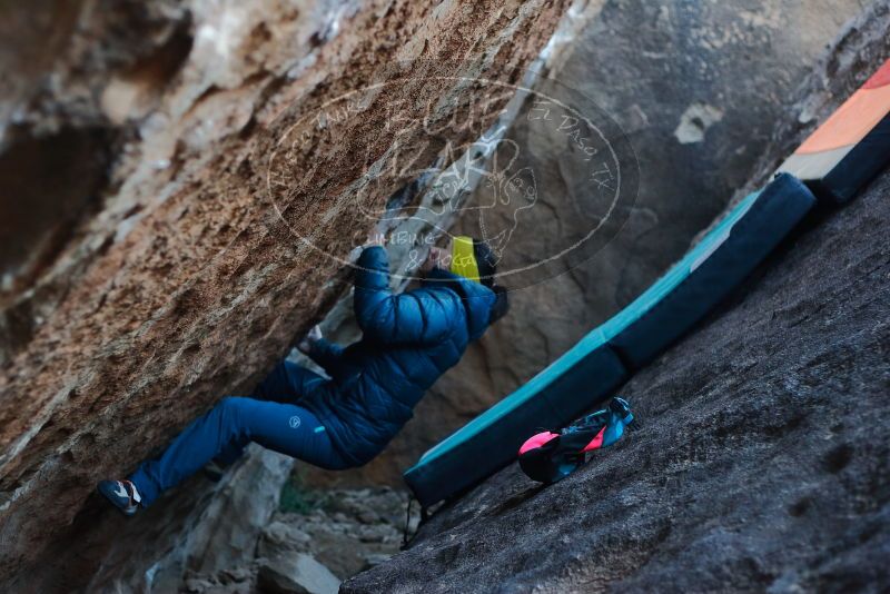 Bouldering in Hueco Tanks on 12/29/2019 with Blue Lizard Climbing and Yoga

Filename: SRM_20191229_1108280.jpg
Aperture: f/2.8
Shutter Speed: 1/250
Body: Canon EOS-1D Mark II
Lens: Canon EF 50mm f/1.8 II