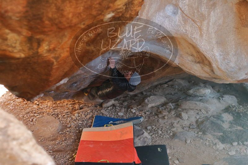 Bouldering in Hueco Tanks on 12/29/2019 with Blue Lizard Climbing and Yoga

Filename: SRM_20191229_1355510.jpg
Aperture: f/3.2
Shutter Speed: 1/320
Body: Canon EOS-1D Mark II
Lens: Canon EF 50mm f/1.8 II