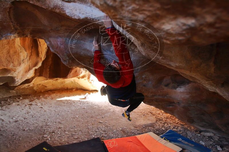 Bouldering in Hueco Tanks on 12/29/2019 with Blue Lizard Climbing and Yoga

Filename: SRM_20191229_1436130.jpg
Aperture: f/3.5
Shutter Speed: 1/250
Body: Canon EOS-1D Mark II
Lens: Canon EF 16-35mm f/2.8 L