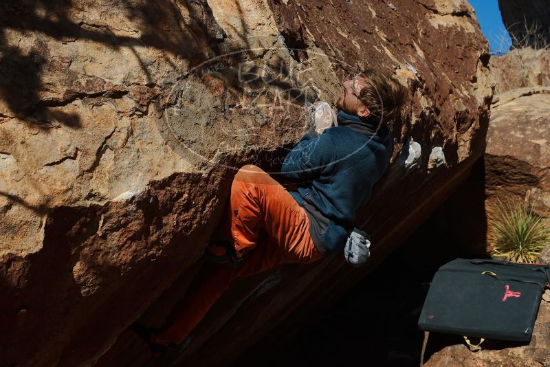 Bouldering in Hueco Tanks on 12/29/2019 with Blue Lizard Climbing and Yoga

Filename: SRM_20191229_1549530.jpg
Aperture: f/10.0
Shutter Speed: 1/500
Body: Canon EOS-1D Mark II
Lens: Canon EF 50mm f/1.8 II