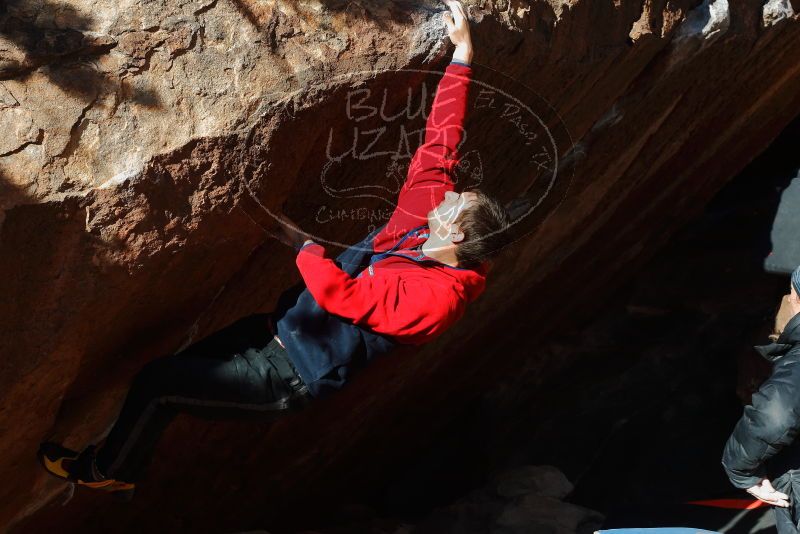 Bouldering in Hueco Tanks on 12/29/2019 with Blue Lizard Climbing and Yoga

Filename: SRM_20191229_1607350.jpg
Aperture: f/9.0
Shutter Speed: 1/320
Body: Canon EOS-1D Mark II
Lens: Canon EF 50mm f/1.8 II