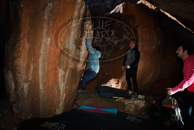 Bouldering in Hueco Tanks on 12/30/2019 with Blue Lizard Climbing and Yoga

Filename: SRM_20191230_1118500.jpg
Aperture: f/6.3
Shutter Speed: 1/250
Body: Canon EOS-1D Mark II
Lens: Canon EF 16-35mm f/2.8 L