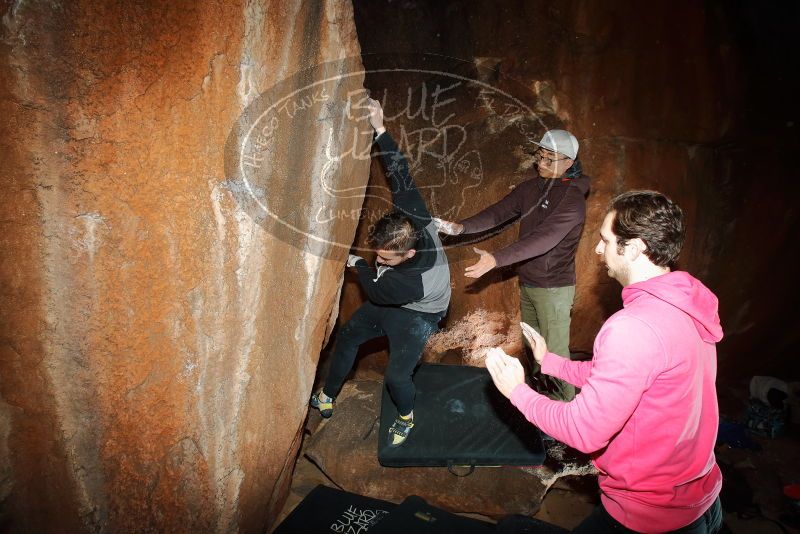 Bouldering in Hueco Tanks on 12/30/2019 with Blue Lizard Climbing and Yoga

Filename: SRM_20191230_1125580.jpg
Aperture: f/6.3
Shutter Speed: 1/250
Body: Canon EOS-1D Mark II
Lens: Canon EF 16-35mm f/2.8 L