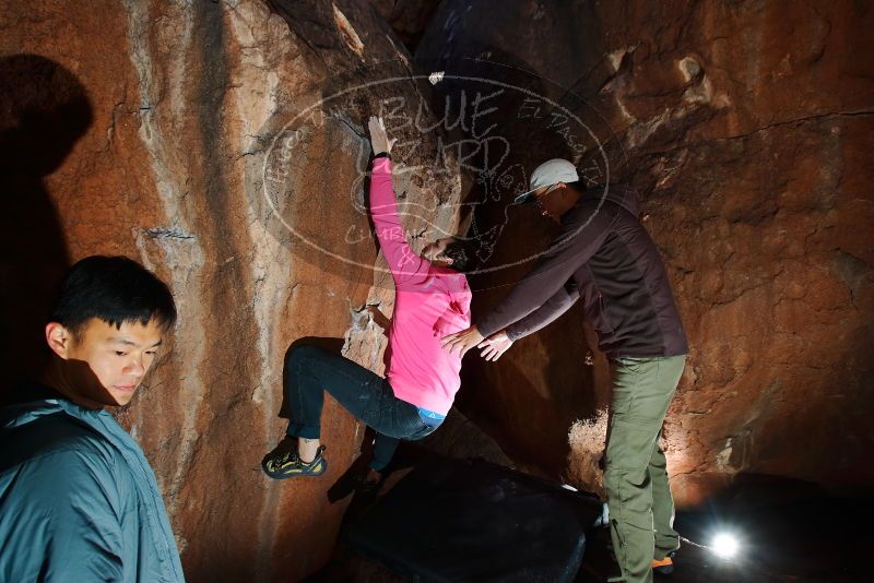 Bouldering in Hueco Tanks on 12/30/2019 with Blue Lizard Climbing and Yoga

Filename: SRM_20191230_1142100.jpg
Aperture: f/5.6
Shutter Speed: 1/250
Body: Canon EOS-1D Mark II
Lens: Canon EF 16-35mm f/2.8 L