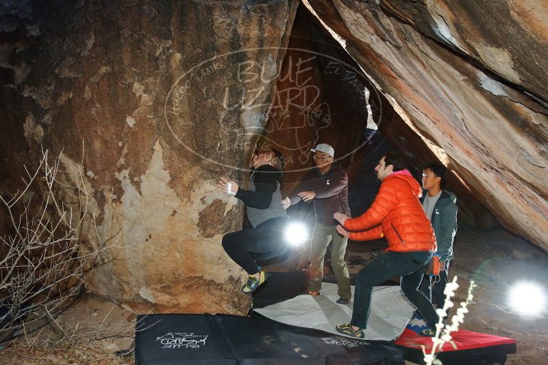 Bouldering in Hueco Tanks on 12/30/2019 with Blue Lizard Climbing and Yoga

Filename: SRM_20191230_1155060.jpg
Aperture: f/5.6
Shutter Speed: 1/250
Body: Canon EOS-1D Mark II
Lens: Canon EF 16-35mm f/2.8 L