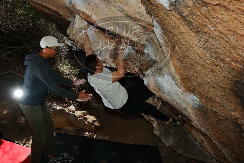 Bouldering in Hueco Tanks on 12/30/2019 with Blue Lizard Climbing and Yoga

Filename: SRM_20191230_1234100.jpg
Aperture: f/8.0
Shutter Speed: 1/250
Body: Canon EOS-1D Mark II
Lens: Canon EF 16-35mm f/2.8 L