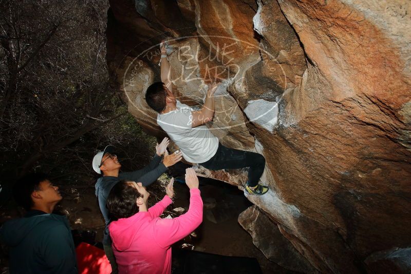 Bouldering in Hueco Tanks on 12/30/2019 with Blue Lizard Climbing and Yoga

Filename: SRM_20191230_1234560.jpg
Aperture: f/8.0
Shutter Speed: 1/250
Body: Canon EOS-1D Mark II
Lens: Canon EF 16-35mm f/2.8 L