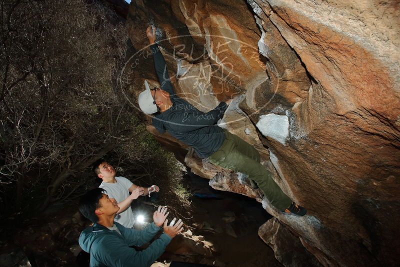 Bouldering in Hueco Tanks on 12/30/2019 with Blue Lizard Climbing and Yoga

Filename: SRM_20191230_1242030.jpg
Aperture: f/8.0
Shutter Speed: 1/250
Body: Canon EOS-1D Mark II
Lens: Canon EF 16-35mm f/2.8 L