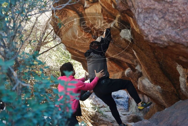 Bouldering in Hueco Tanks on 12/30/2019 with Blue Lizard Climbing and Yoga

Filename: SRM_20191230_1308570.jpg
Aperture: f/4.0
Shutter Speed: 1/250
Body: Canon EOS-1D Mark II
Lens: Canon EF 50mm f/1.8 II