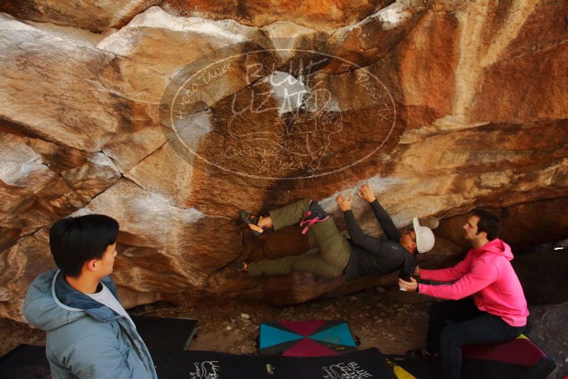 Bouldering in Hueco Tanks on 12/30/2019 with Blue Lizard Climbing and Yoga

Filename: SRM_20191230_1321021.jpg
Aperture: f/4.0
Shutter Speed: 1/250
Body: Canon EOS-1D Mark II
Lens: Canon EF 16-35mm f/2.8 L