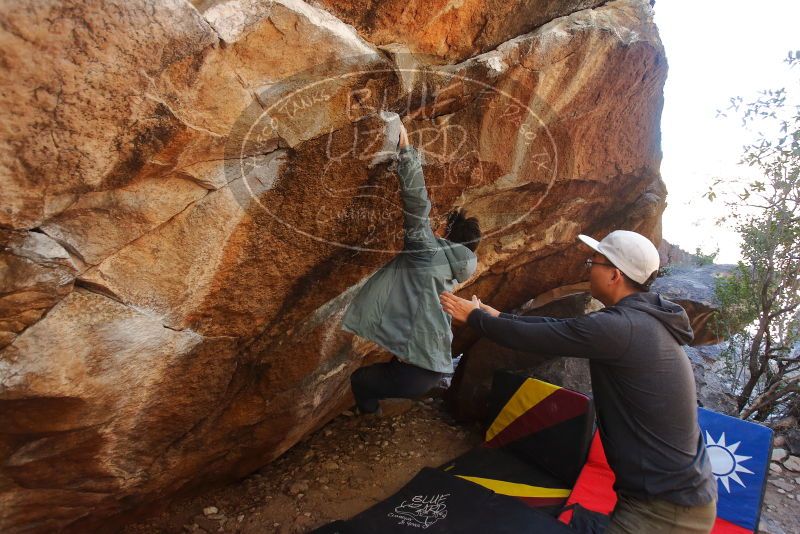 Bouldering in Hueco Tanks on 12/30/2019 with Blue Lizard Climbing and Yoga

Filename: SRM_20191230_1326351.jpg
Aperture: f/4.0
Shutter Speed: 1/250
Body: Canon EOS-1D Mark II
Lens: Canon EF 16-35mm f/2.8 L