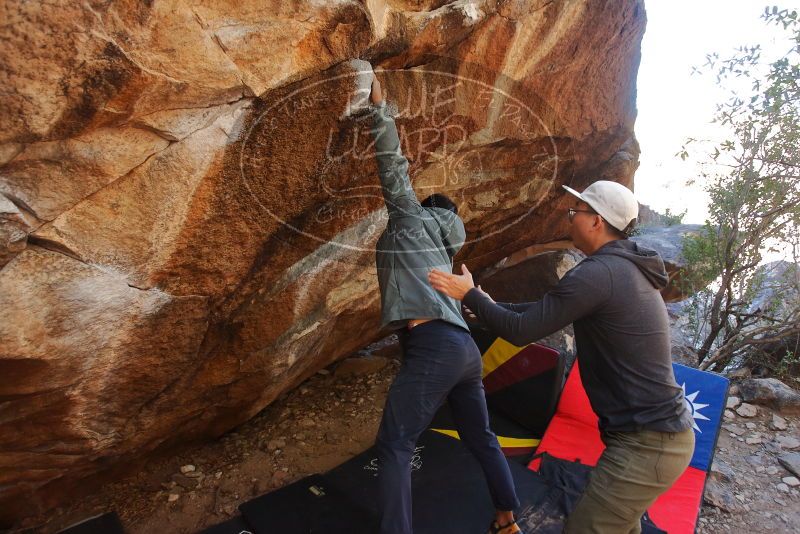 Bouldering in Hueco Tanks on 12/30/2019 with Blue Lizard Climbing and Yoga

Filename: SRM_20191230_1326360.jpg
Aperture: f/4.0
Shutter Speed: 1/250
Body: Canon EOS-1D Mark II
Lens: Canon EF 16-35mm f/2.8 L