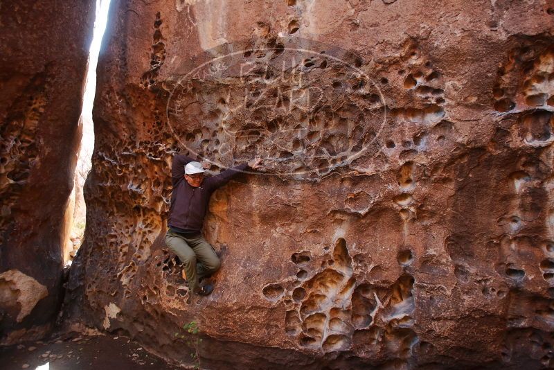 Bouldering in Hueco Tanks on 12/30/2019 with Blue Lizard Climbing and Yoga

Filename: SRM_20191230_1443020.jpg
Aperture: f/3.5
Shutter Speed: 1/125
Body: Canon EOS-1D Mark II
Lens: Canon EF 16-35mm f/2.8 L