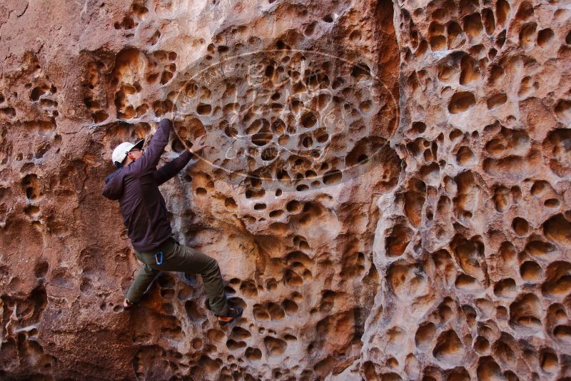 Bouldering in Hueco Tanks on 12/30/2019 with Blue Lizard Climbing and Yoga

Filename: SRM_20191230_1444160.jpg
Aperture: f/4.0
Shutter Speed: 1/100
Body: Canon EOS-1D Mark II
Lens: Canon EF 16-35mm f/2.8 L