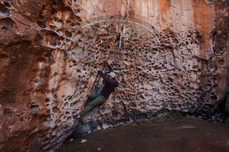 Bouldering in Hueco Tanks on 12/30/2019 with Blue Lizard Climbing and Yoga

Filename: SRM_20191230_1444380.jpg
Aperture: f/4.5
Shutter Speed: 1/100
Body: Canon EOS-1D Mark II
Lens: Canon EF 16-35mm f/2.8 L