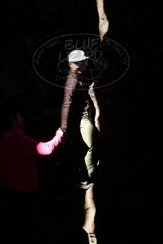 Bouldering in Hueco Tanks on 12/30/2019 with Blue Lizard Climbing and Yoga

Filename: SRM_20191230_1448300.jpg
Aperture: f/4.0
Shutter Speed: 1/250
Body: Canon EOS-1D Mark II
Lens: Canon EF 50mm f/1.8 II