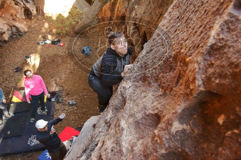 Bouldering in Hueco Tanks on 12/30/2019 with Blue Lizard Climbing and Yoga

Filename: SRM_20191230_1634250.jpg
Aperture: f/3.5
Shutter Speed: 1/200
Body: Canon EOS-1D Mark II
Lens: Canon EF 16-35mm f/2.8 L