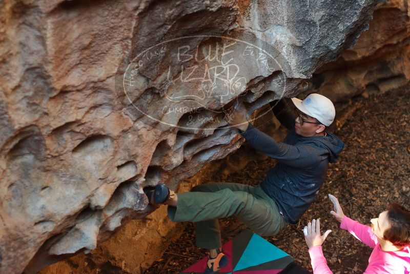 Bouldering in Hueco Tanks on 12/30/2019 with Blue Lizard Climbing and Yoga

Filename: SRM_20191230_1644500.jpg
Aperture: f/3.2
Shutter Speed: 1/200
Body: Canon EOS-1D Mark II
Lens: Canon EF 50mm f/1.8 II