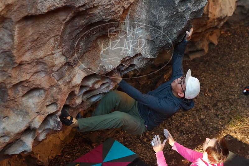 Bouldering in Hueco Tanks on 12/30/2019 with Blue Lizard Climbing and Yoga

Filename: SRM_20191230_1645060.jpg
Aperture: f/3.2
Shutter Speed: 1/200
Body: Canon EOS-1D Mark II
Lens: Canon EF 50mm f/1.8 II