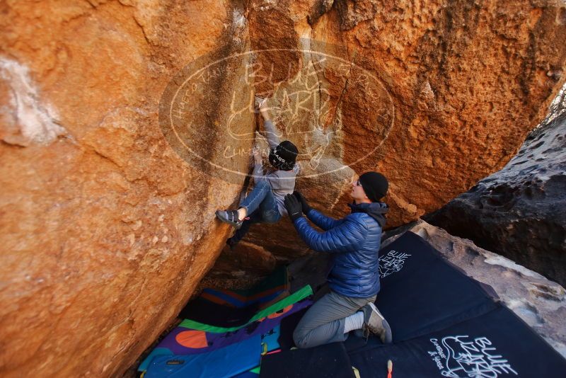 Bouldering in Hueco Tanks on 12/31/2019 with Blue Lizard Climbing and Yoga

Filename: SRM_20191231_1059330.jpg
Aperture: f/2.8
Shutter Speed: 1/200
Body: Canon EOS-1D Mark II
Lens: Canon EF 16-35mm f/2.8 L