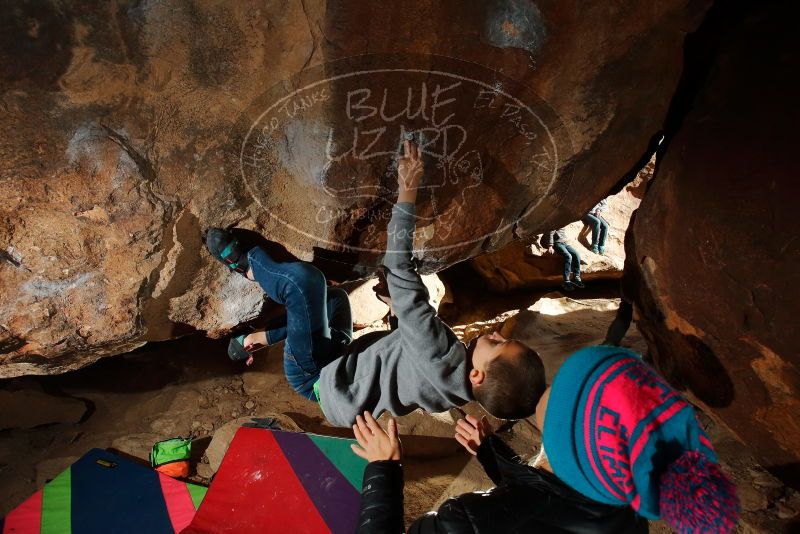 Bouldering in Hueco Tanks on 12/31/2019 with Blue Lizard Climbing and Yoga

Filename: SRM_20191231_1155070.jpg
Aperture: f/8.0
Shutter Speed: 1/250
Body: Canon EOS-1D Mark II
Lens: Canon EF 16-35mm f/2.8 L