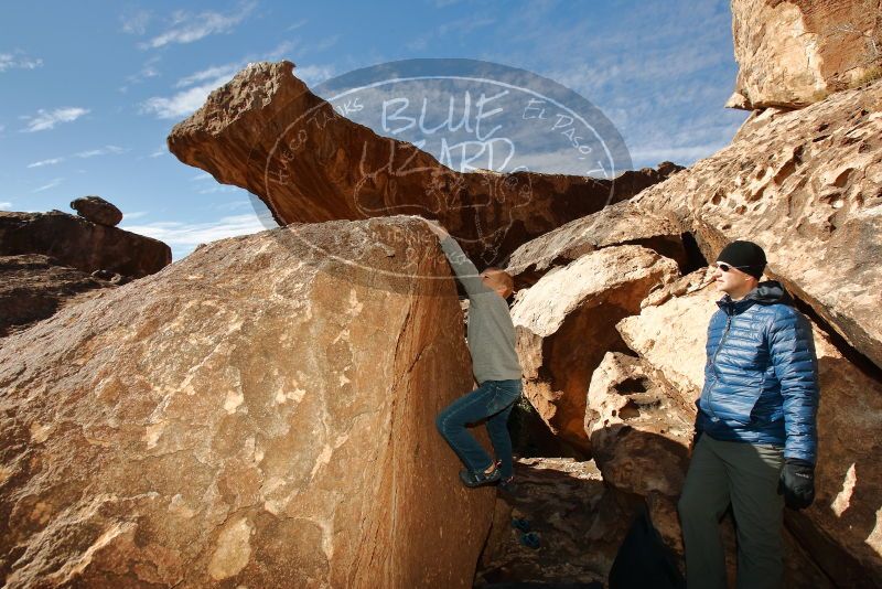 Bouldering in Hueco Tanks on 12/31/2019 with Blue Lizard Climbing and Yoga

Filename: SRM_20191231_1241170.jpg
Aperture: f/8.0
Shutter Speed: 1/250
Body: Canon EOS-1D Mark II
Lens: Canon EF 16-35mm f/2.8 L