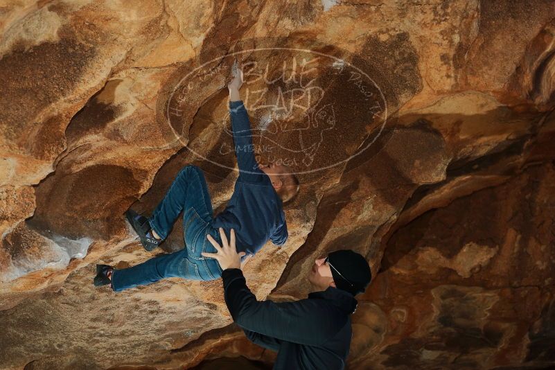 Bouldering in Hueco Tanks on 01/01/2020 with Blue Lizard Climbing and Yoga

Filename: SRM_20200101_1115200.jpg
Aperture: f/5.6
Shutter Speed: 1/250
Body: Canon EOS-1D Mark II
Lens: Canon EF 50mm f/1.8 II