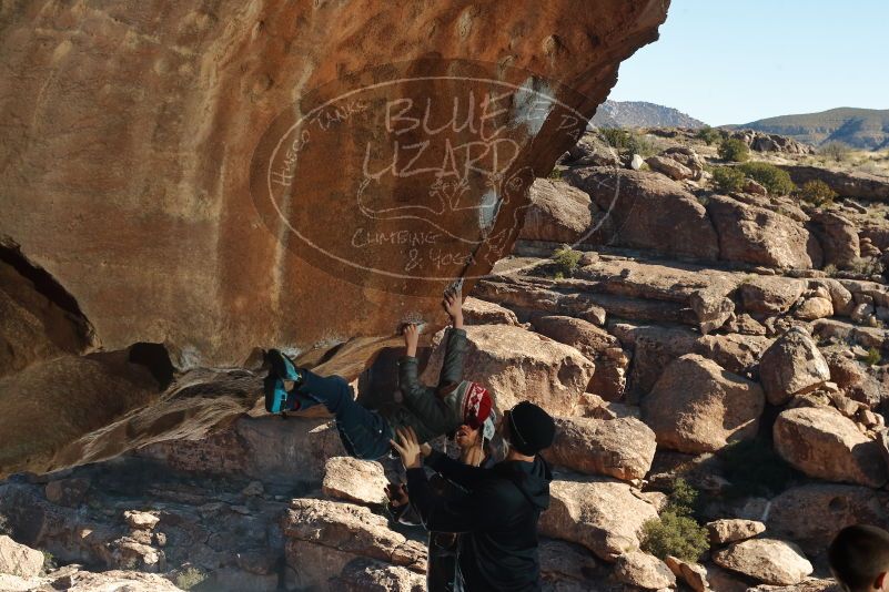 Bouldering in Hueco Tanks on 01/01/2020 with Blue Lizard Climbing and Yoga

Filename: SRM_20200101_1142200.jpg
Aperture: f/8.0
Shutter Speed: 1/250
Body: Canon EOS-1D Mark II
Lens: Canon EF 50mm f/1.8 II