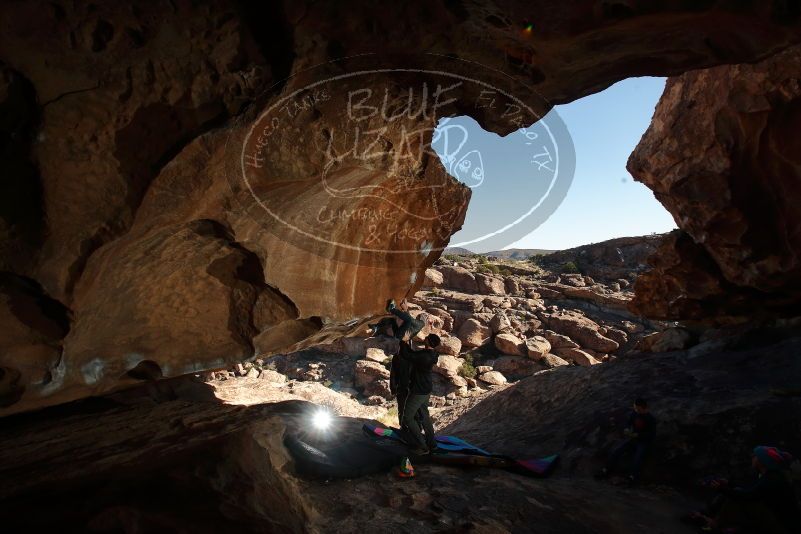 Bouldering in Hueco Tanks on 01/01/2020 with Blue Lizard Climbing and Yoga

Filename: SRM_20200101_1147370.jpg
Aperture: f/8.0
Shutter Speed: 1/250
Body: Canon EOS-1D Mark II
Lens: Canon EF 16-35mm f/2.8 L