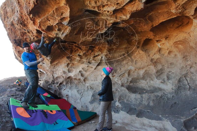 Bouldering in Hueco Tanks on 01/01/2020 with Blue Lizard Climbing and Yoga

Filename: SRM_20200101_1454290.jpg
Aperture: f/5.6
Shutter Speed: 1/250
Body: Canon EOS-1D Mark II
Lens: Canon EF 16-35mm f/2.8 L